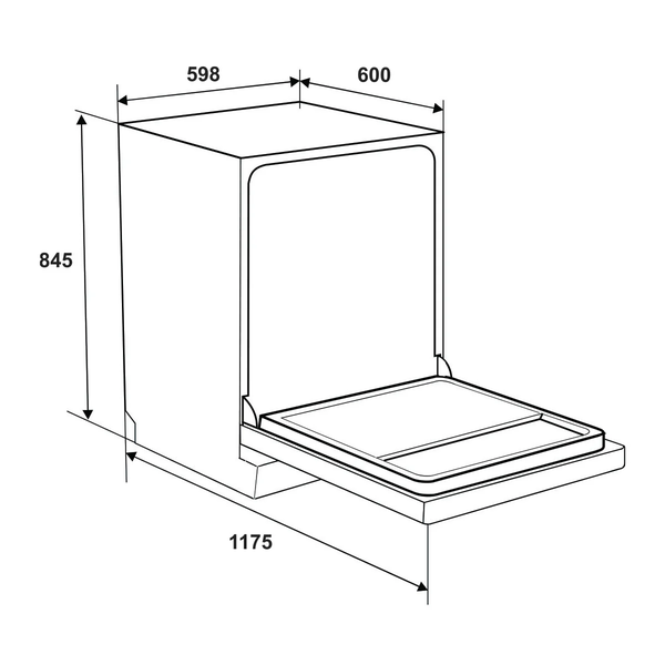 Máy rửa chén độc lập Hafele HDW-F602TS 535.29.551