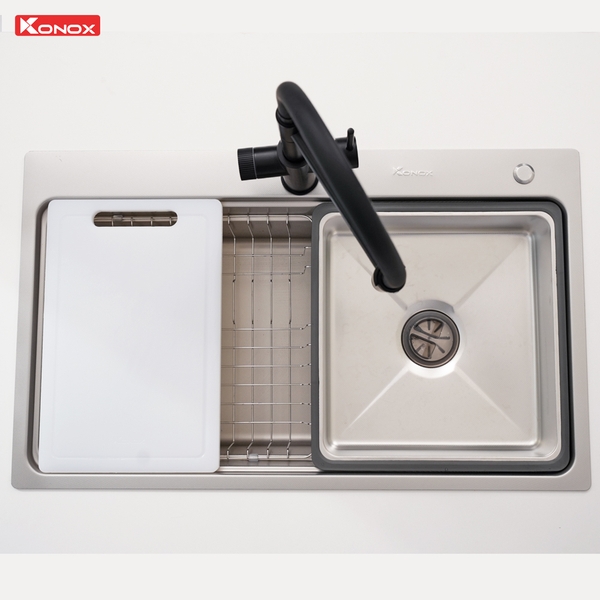 Chậu Rửa Bát KN8048TS Dekor: Chống Xước Linen - Workstation Sink