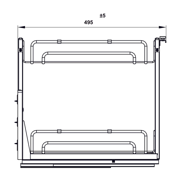 Rổ gia vị đa năng Hafele OMERO 547.10.062 | Inox 304 Nan Ovan (250mm)