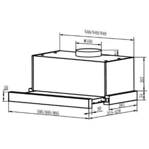 Máy hút mùi âm tủ FS SYP 90EB