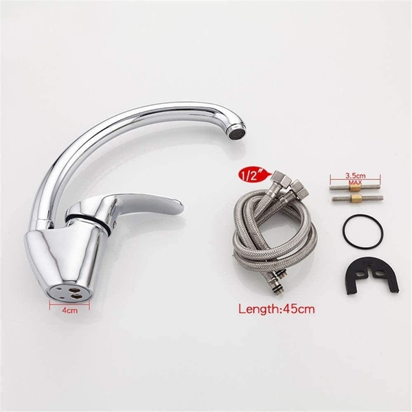 Vòi rửa bát nóng lạnh đồng mạ Crom FS 901