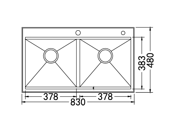 Chậu rửa bát 2 hố Nobinox Liken NL785
