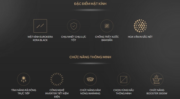Bếp Từ Đôi Kocher DIB4-888 - Nhập Khẩu Đức, Kính Eurokera Pháp