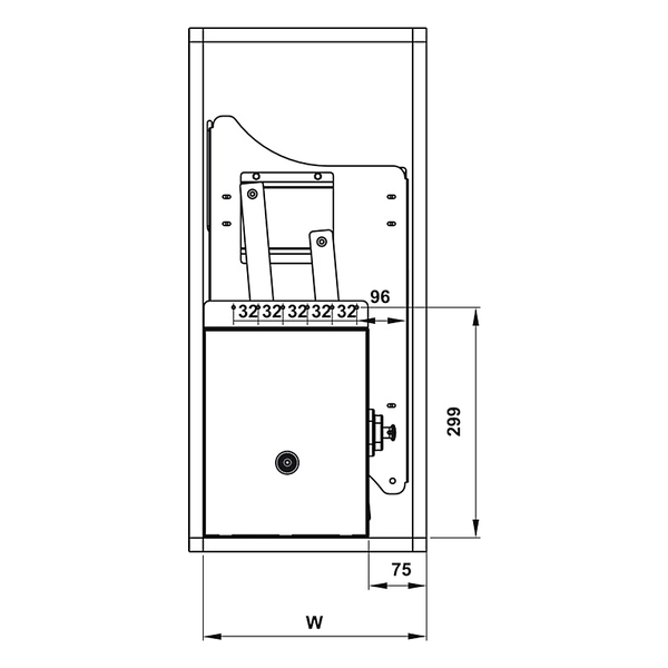 Rổ nâng hạ Hafele LENTO 504.76.012 | Inox 304 Lưới tròn (800mm)