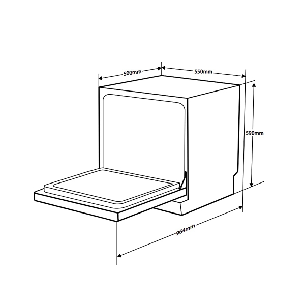 Máy rửa chén để bàn Hafele HDW-T5551B (538.21.340) - 10 Bộ