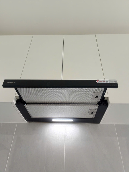 Máy hút mùi âm tủ GrandX GX H60F56B –  950m³/h, vận hành êm ái