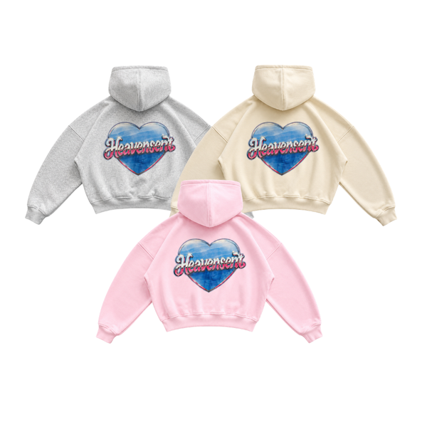 Áo Khoác Nỉ Bông Hoodie Zip HEAVEN SENT Form Boxy Cánh Dơi - HS_HD003