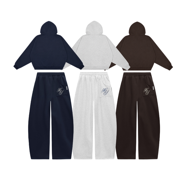 [NEW ARRIVAL] SET Hoodie Zip Ép Hàn 350Gsm PREMIUM Thêu Mắc Xích Heaven Sent - HS_CB002