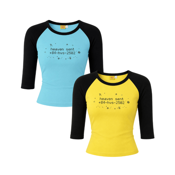 [NEW ARRIVAL] Áo Thun Raglan Tay Lửng HEAVEN SENT Form Ôm - HS_TS016