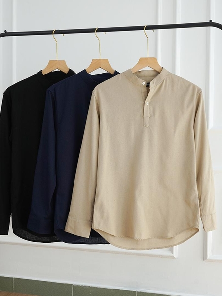 Áo Sơ Mi Nam Tay Dài Chất Liệu Vải Linen Cao Cấp, Cổ Bẻ Nam Tính, Form Dáng Thanh Lịch - LUCIINON