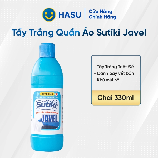 Nước tẩy trắng quần áo Sutiki Javel 330ml/30