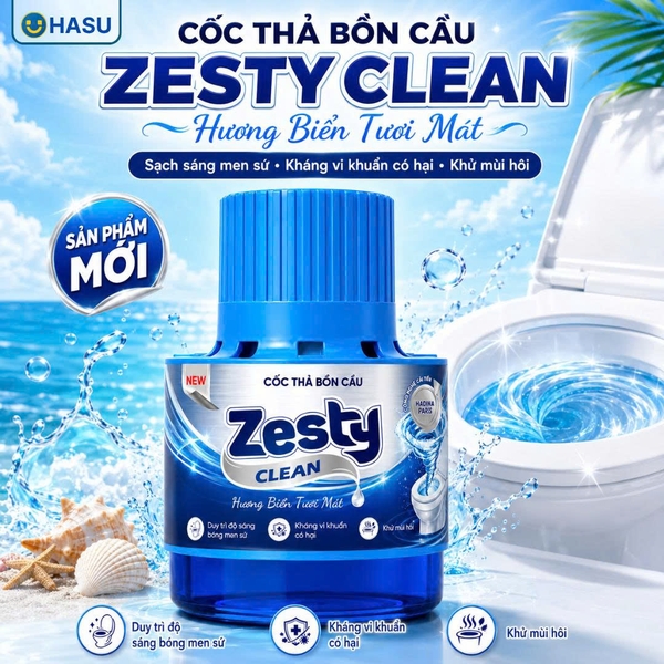 Cốc Thả Bồn Cầu Zesty Clean Hương Biển Tươi Mát 180G