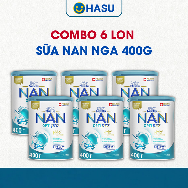Combo 6 lon sữa Nan 2 - 400g