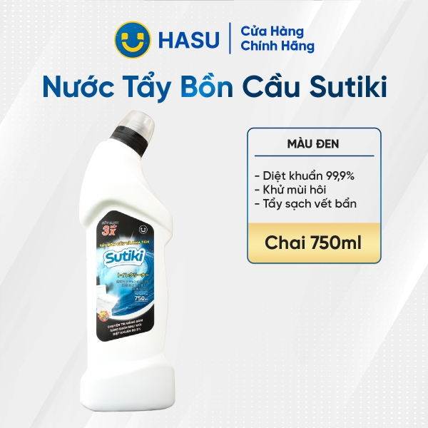 Sutiki nước tẩy bồn cầu 750ml đen