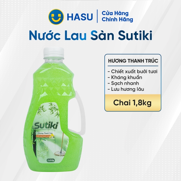 Nước lau sàn SUTIKI hương thanh trúc chiết xuất bưởi tươi 1.8kg/6