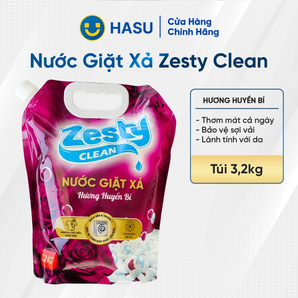 ZESTY CLEAN nước giặt xả hương huyền bí túi 3.2KG/4