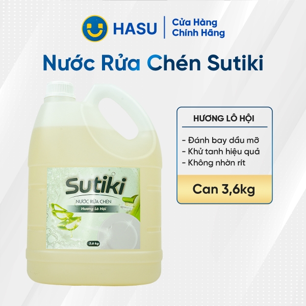 Nước rửa chén Sutiki hương lô hội 3.6KG/3