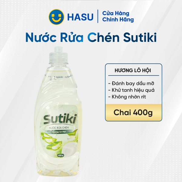 Nước rửa chén Sutiki hương lô hội 400g/24