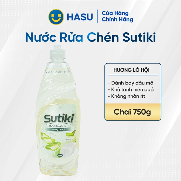 Nước rửa chén SUTIKI hương lô hội 750g