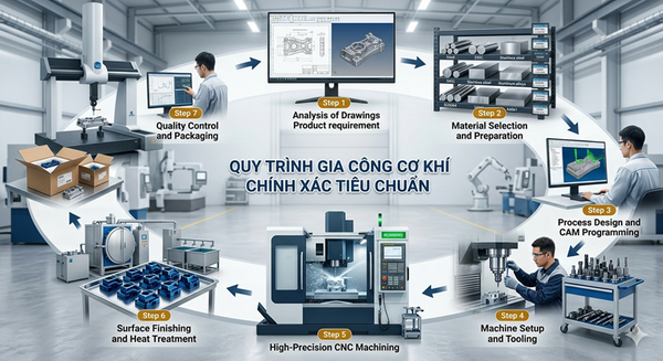 Quy Trình Gia Công Cơ Khí Chính Xác Tiêu Chuẩn Tại Nhà Máy CNC