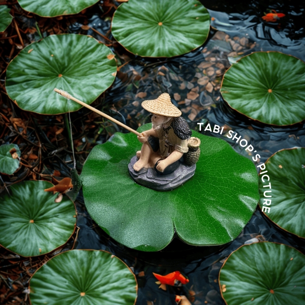 Tiểu cảnh ông lão câu cá