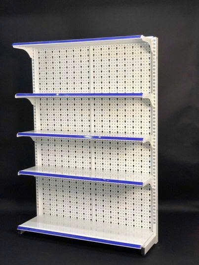 Kệ siêu thị đơn tôn đục lỗ 4 tầng C180 x D120