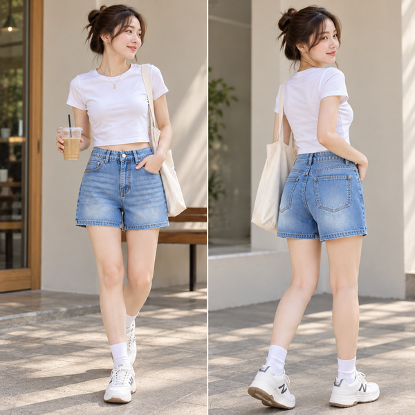 Quần short jean nữ S003 365STYLE - SWST26S003