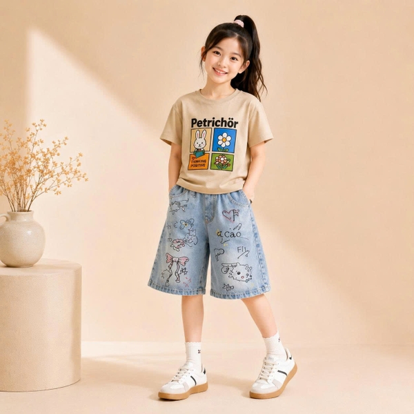 Áo thun bé gái cotton S008 365TYLE - SGTS26S008