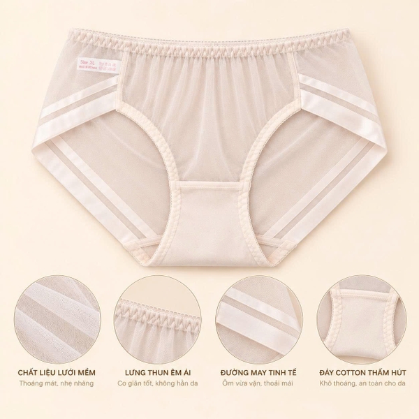 ( Giao Màu Ngẫu Nhiên ) Quần lót nữ  N001 365STYLE - NUPY26S001