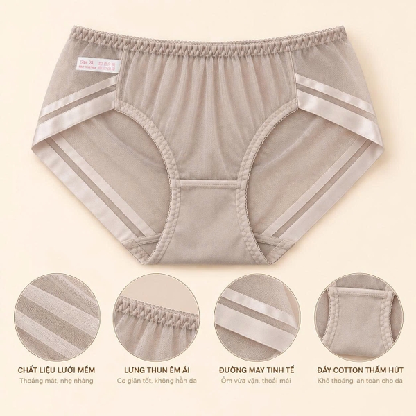 ( Giao Màu Ngẫu Nhiên ) Quần lót nữ  N001 365STYLE - NUPY26S001