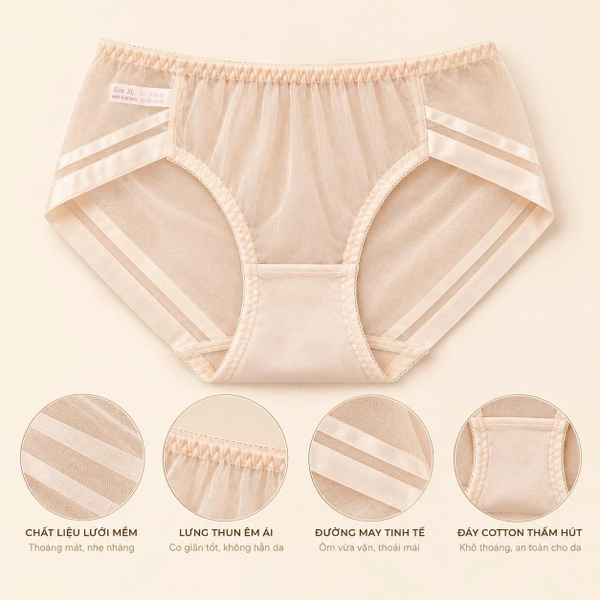 ( Giao Màu Ngẫu Nhiên ) Quần lót nữ  N001 365STYLE - NUPY26S001