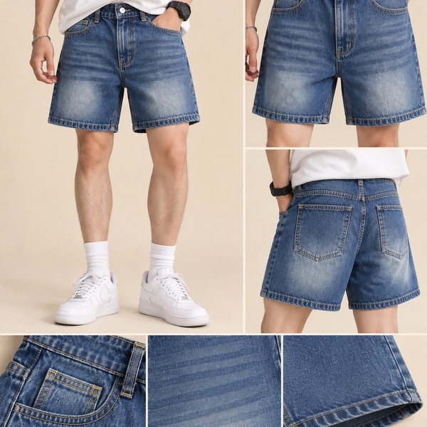 Quần short jean nam S002 365STYLE -SMST26S002