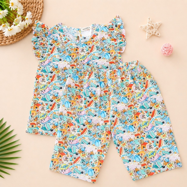 Bộ tole nữ quần lững ngắn tay S001AB NABEFA