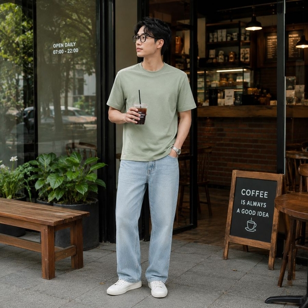 Áo thun nam ngắn tay basic S007-365STYLE