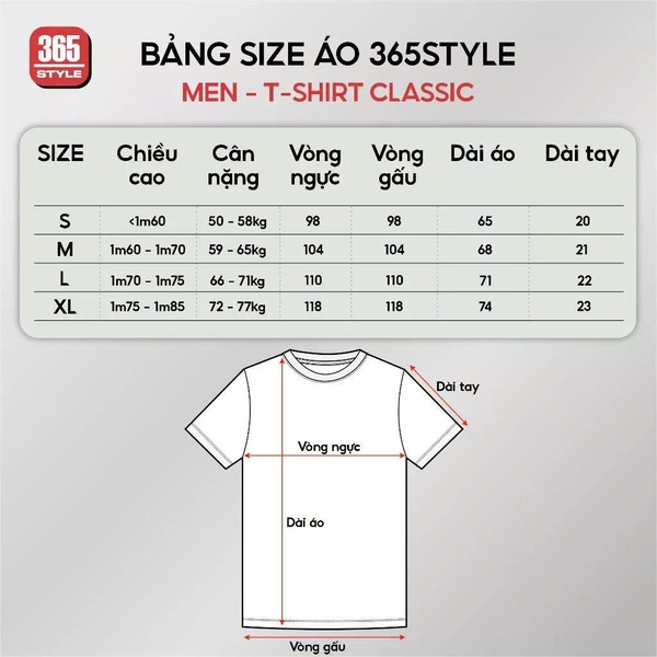 Áo Thun nam NT cotton S017 365STYLE - SMTS26S017