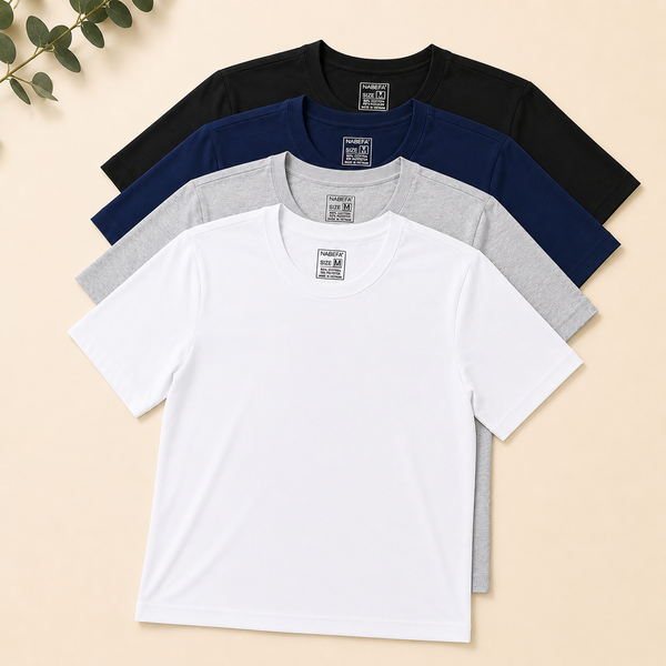 Áo lót ngắn tay nam cotton N001L NABEFA - NUTS26S001