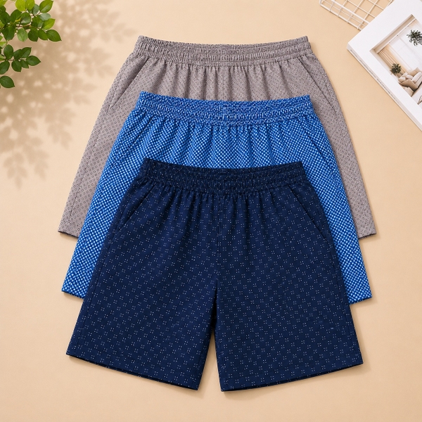 (Giao màu ngẫu nhiên) Quần đùi nam có túi lưng thun N002 NABEFA - NUBX26S002