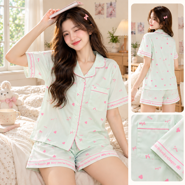 Bộ nữ lụa Hàn QNNT S010 365STYLE - SWSE26S010