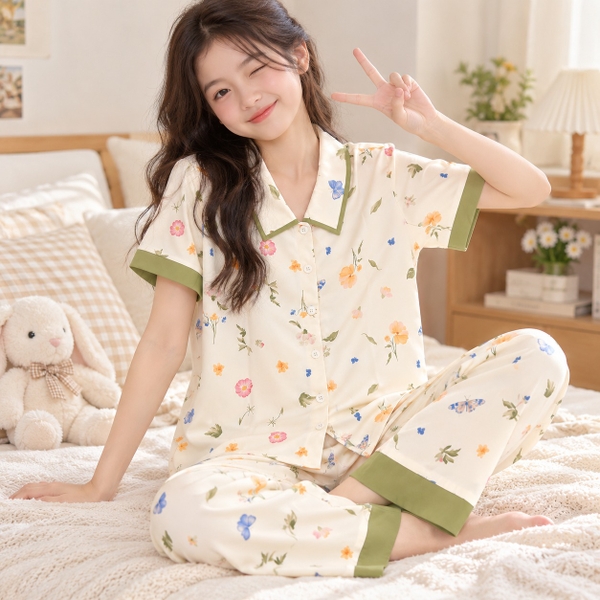 Bộ nữ lụa Hàn QDNT S011 365STYLE - SWSE26S011