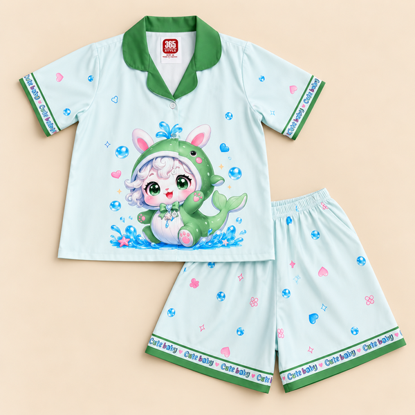 Bộ lụa bé gái QNNT S006 365STYLE - NGSE26S006
