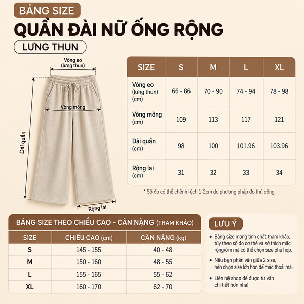 Quần dài nữ lưng thun S003 NABEFA - NWPT26S003