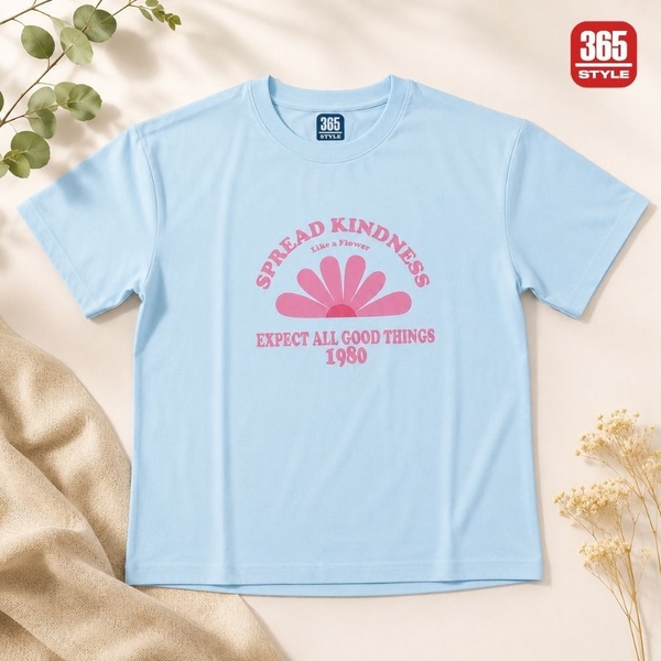 Áo thun bé gái cotton S003PK 365Style SKTS26S003PK