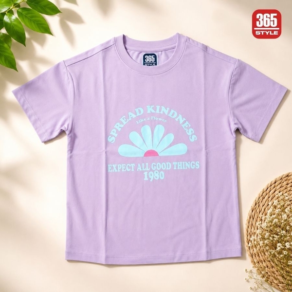 Áo thun bé gái cotton S003PK 365Style SKTS26S003PK