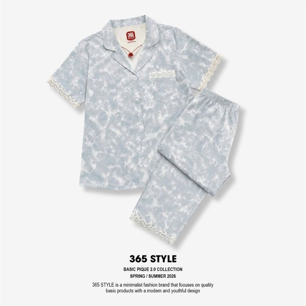 Bộ lụa nữ pyjama S003 365STYLE SWSE26S003