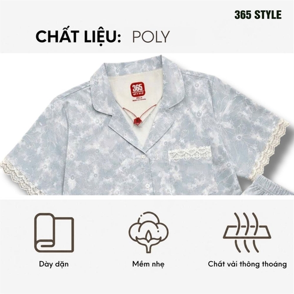 Bộ lụa nữ pyjama S003 365STYLE SWSE26S003