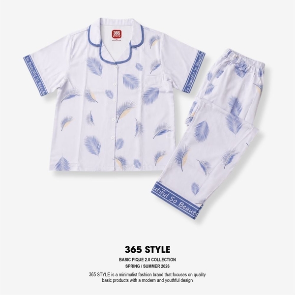 Bộ lụa nữ poly S002BL 365Style SWSE26S002BL