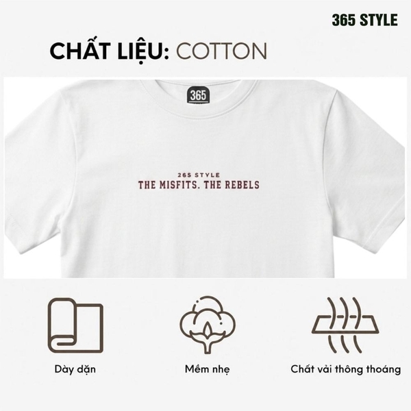 Áo thun nam cotton S002 365Style SMTS26S002