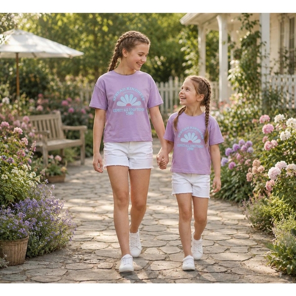 Áo thun bé gái cotton S003PK 365Style SKTS26S003PK