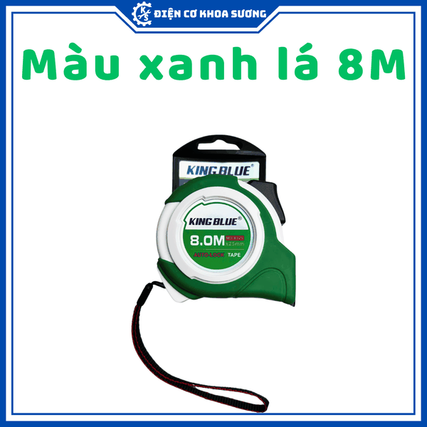 Thước cuộn tự hãm, khóa tự động KingBlue, chiều dài 5m x 25mm, 8m x 25mm MD - Hàng chính hãng