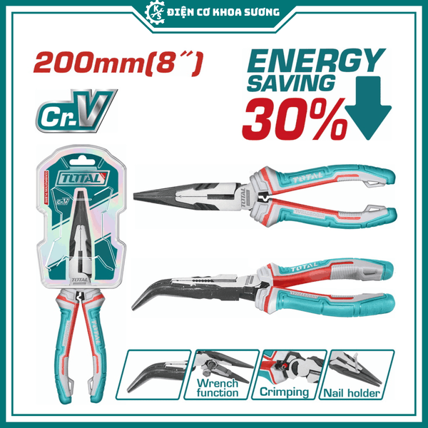 Kềm mũi nhọn mỏ cong TOTAL THT24616S